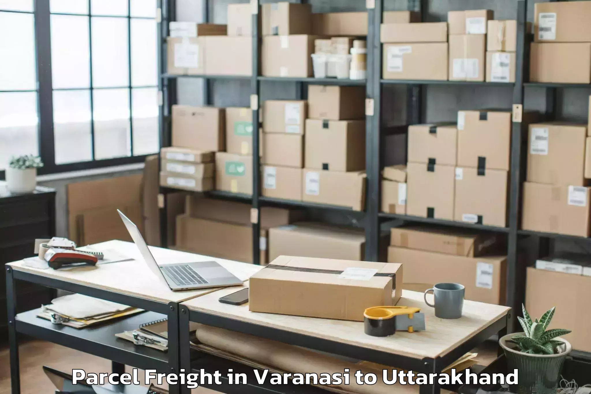 Top Varanasi to Barkot Parcel Freight Available